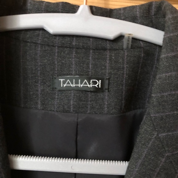 Dark gray and lilac pinstripes suit jacket wool size 14 MSRP $428 - Picture 8 of 13